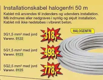 Harald Nyborg Installationskabel halogenfri tilbud