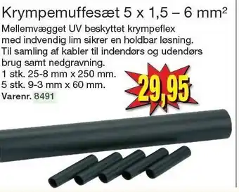 Harald Nyborg Krympemuffesæt 5 x 1,5 - 2mm tilbud