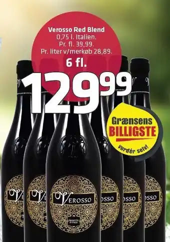 Fleggaard Verosso red blend 6 fl. tilbud