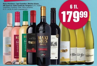 Vinmarked 6 flasker