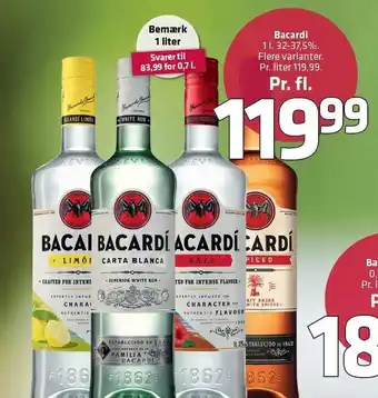 Fleggaard Bacardi 1 ltr. tilbud