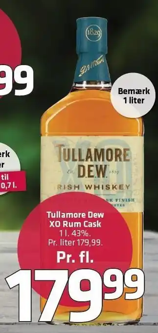 Tullamore dew xo rum cask 1 ltr.