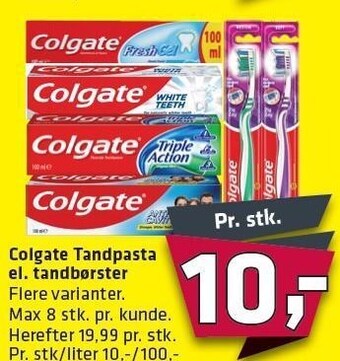 Fleggaard Colgate tandpasta el. tandbørste tilbud