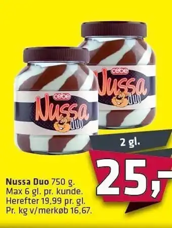 Fleggaard Nussa duo 2 gl. tilbud