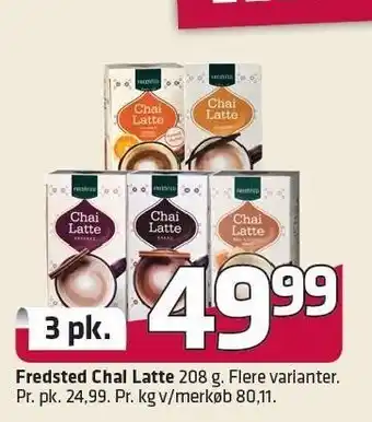 Fleggaard Fredsted chai latte 3 pk. tilbud