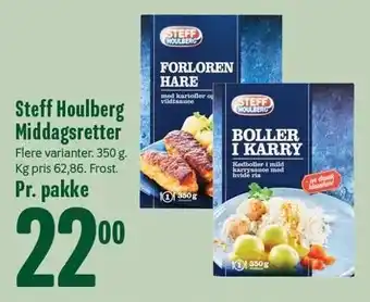 Min Købmand Middagsretter - flere varianter tilbud