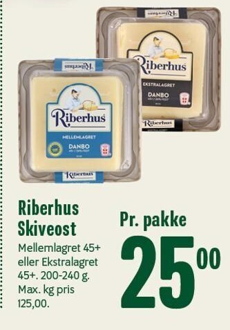 Min Købmand Riberhus skiveost tilbud