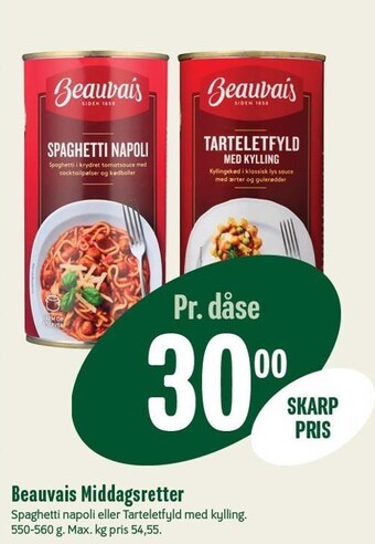 Min Købmand Beauvais middagsretter tilbud