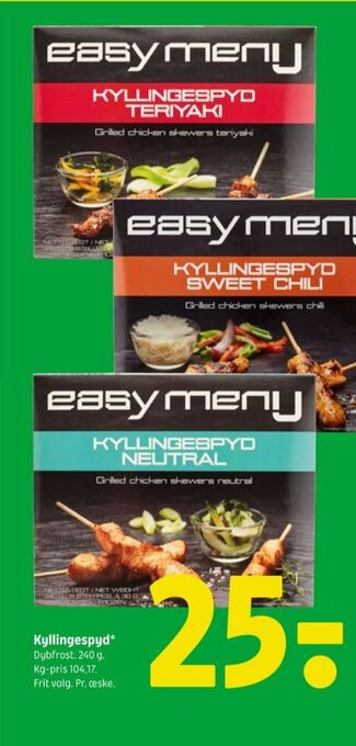 Coop 365 Easy meny kyllingespyd tilbud