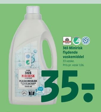 Coop 365 Coop 365 minirisk vaskemiddel-flydende tilbud