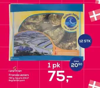 Irma Earl huitres favier østers tilbud