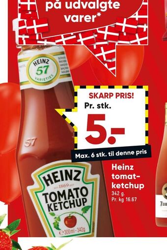 Bilka Heinz tomatketchup tilbud