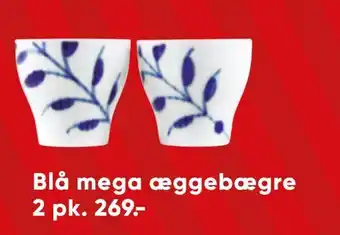 Bilka Blå mega æggbægre 2 pk. tilbud