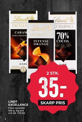MENY Lindt excellence tilbud