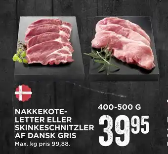 MENY Nakkekote- letter eller skinkeschnitzler af dansk gris tilbud