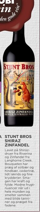 MENY Stunt bros shiraz zinfandel tilbud