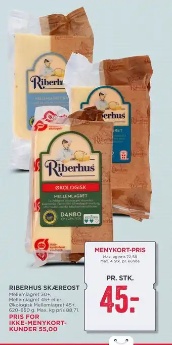 MENY Riberhus skæreost tilbud