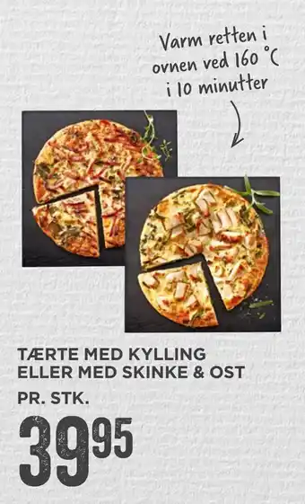 MENY Tærte med kylling eller med skinke & ost tilbud