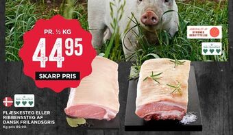 MENY Flæskesteg eller ribbenssteg af dansk frilandsgris tilbud