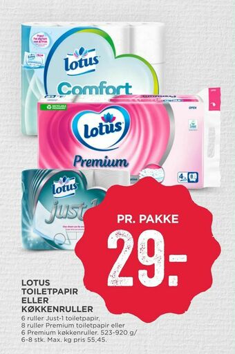 MENY Lotus toiletpapir eller køkkenruller tilbud