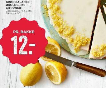MENY Grøn balance økologiske citroner tilbud