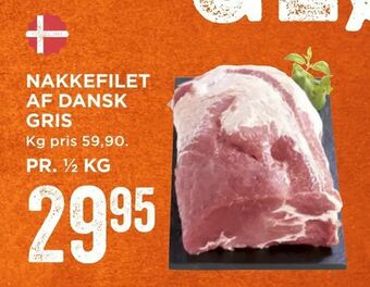 MENY Nakkefilet af dansk gris tilbud