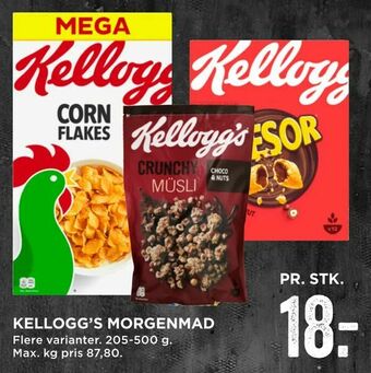 MENY Kellogg's morgenmad tilbud