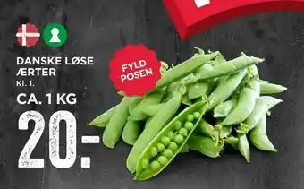 MENY Danske løse ærter tilbud