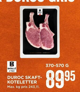 MENY Duroc skaftkoteletter tilbud