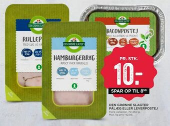MENY Den grønne slagter pålæg eller leverpostej tilbud