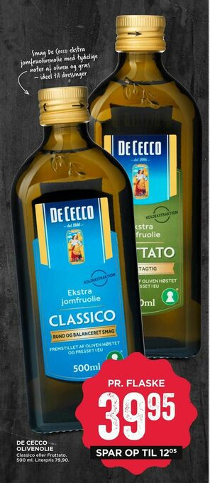 MENY De cecco olivenolie tilbud