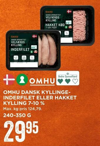 MENY Omhu dansk kyllingeinderfilet eller hakket kylling 7-10 % tilbud