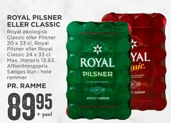 MENY Royal pilsner eller classic tilbud