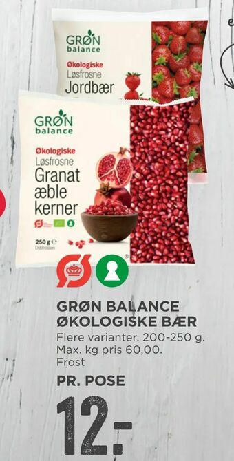 MENY Grøn balance økologiske bær tilbud