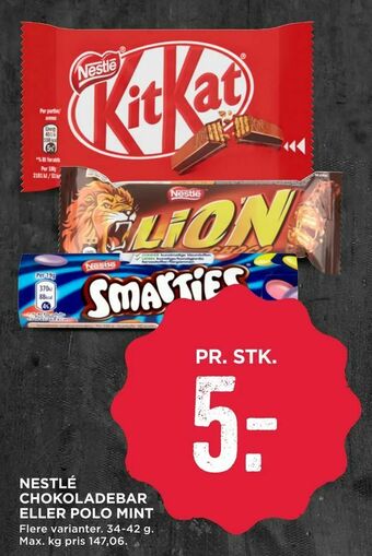 MENY Nestlé chokoladebar eller polo mint tilbud