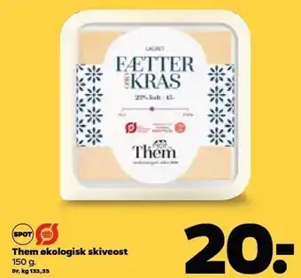 Netto Them øko skiveost tilbud