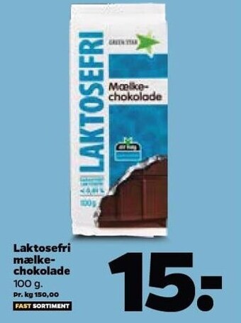 Netto Laktosefri mælkechokolade tilbud