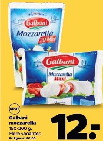Netto Galbani mozzarella tilbud