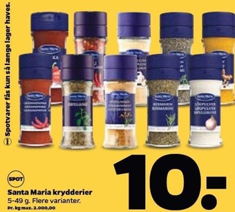 Netto Santa maria krydderier tilbud