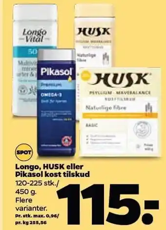 Netto Longo, husk el. pikasol kosttilskud tilbud