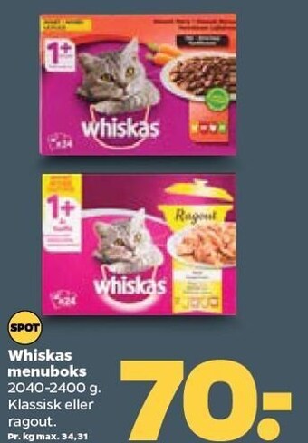 Netto Whiskas menuboks tilbud