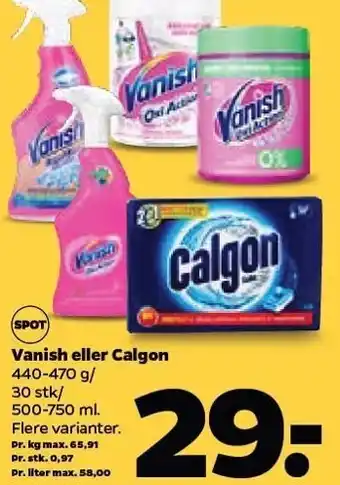Netto Vanish el. calgon tilbud