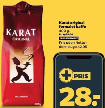 Netto Karat original formalet kaffe tilbud