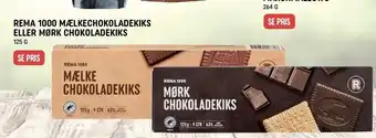 REMA 1000 Mælkechokolade kiks eller mørk chokolade kiks tilbud