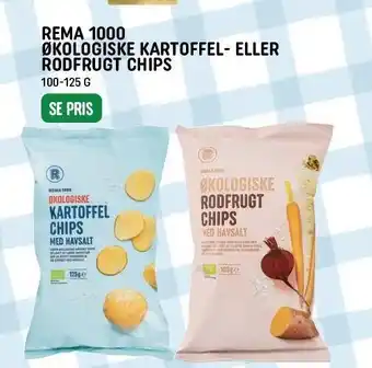 REMA 1000 Rema 1000 økologiske kartoffel eller rodfrugt chips tilbud