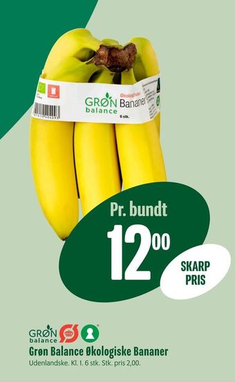 Min Købmand Grøn balance økologiske bananer tilbud