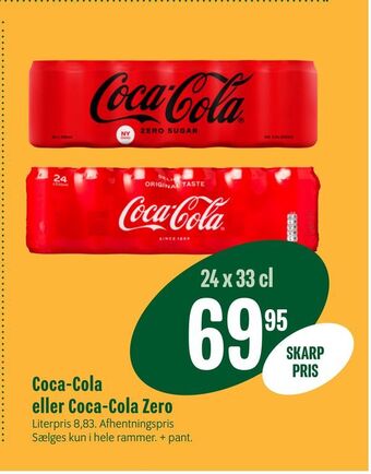 Min Købmand Coca-cola eller coca-cola zero tilbud