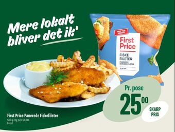Min Købmand First price panerede fiskefileter tilbud