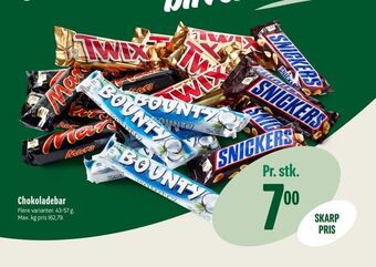 Min Købmand Chokoladebar tilbud