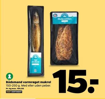 Netto Bådsmand varmrøget makrel tilbud